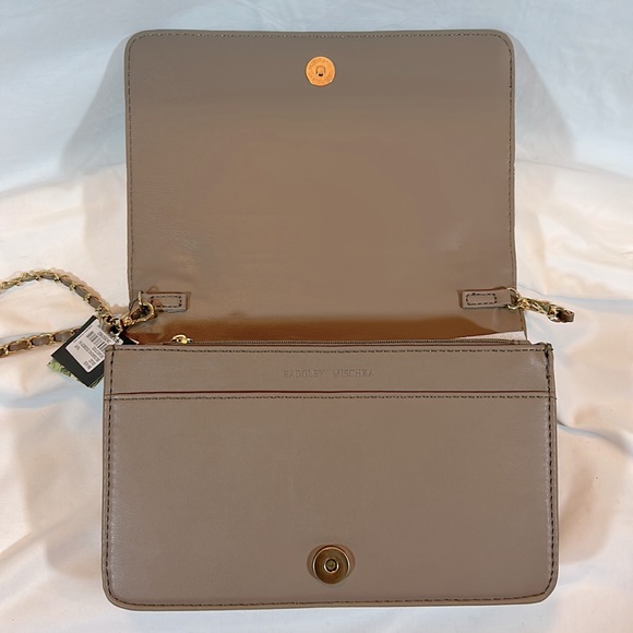 Badgley Mischka Taupe Studded Vegan Leather bag - Picture 5 of 9